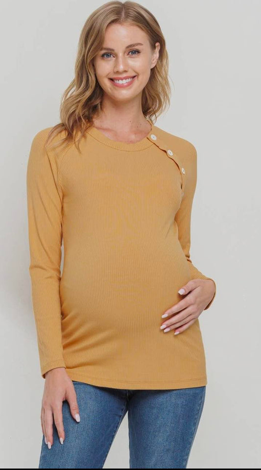 Mustard Maternity Shirt