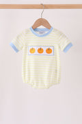 Yellow Stripe Pumpkin Romper