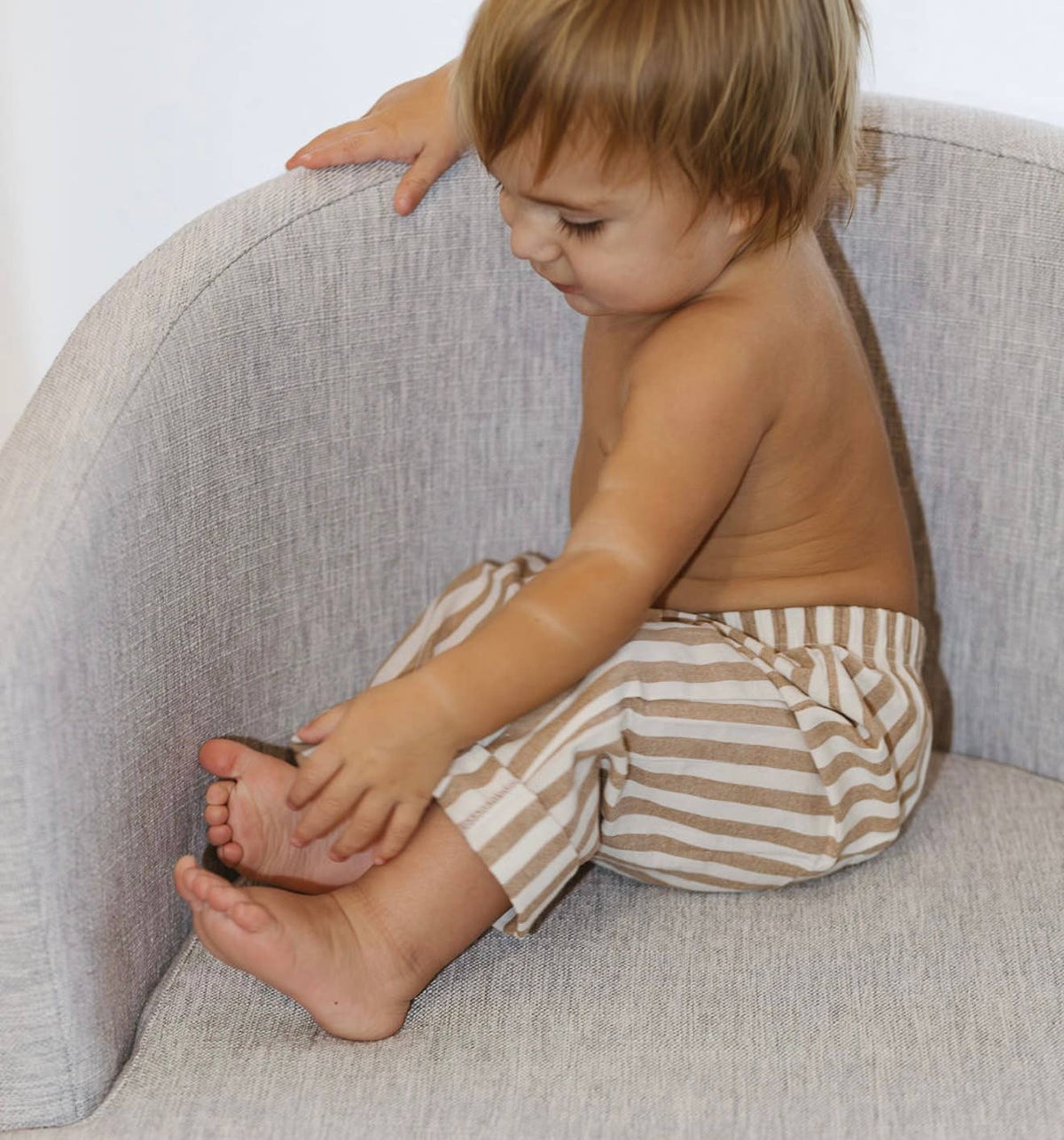 Brown Striped Pants
