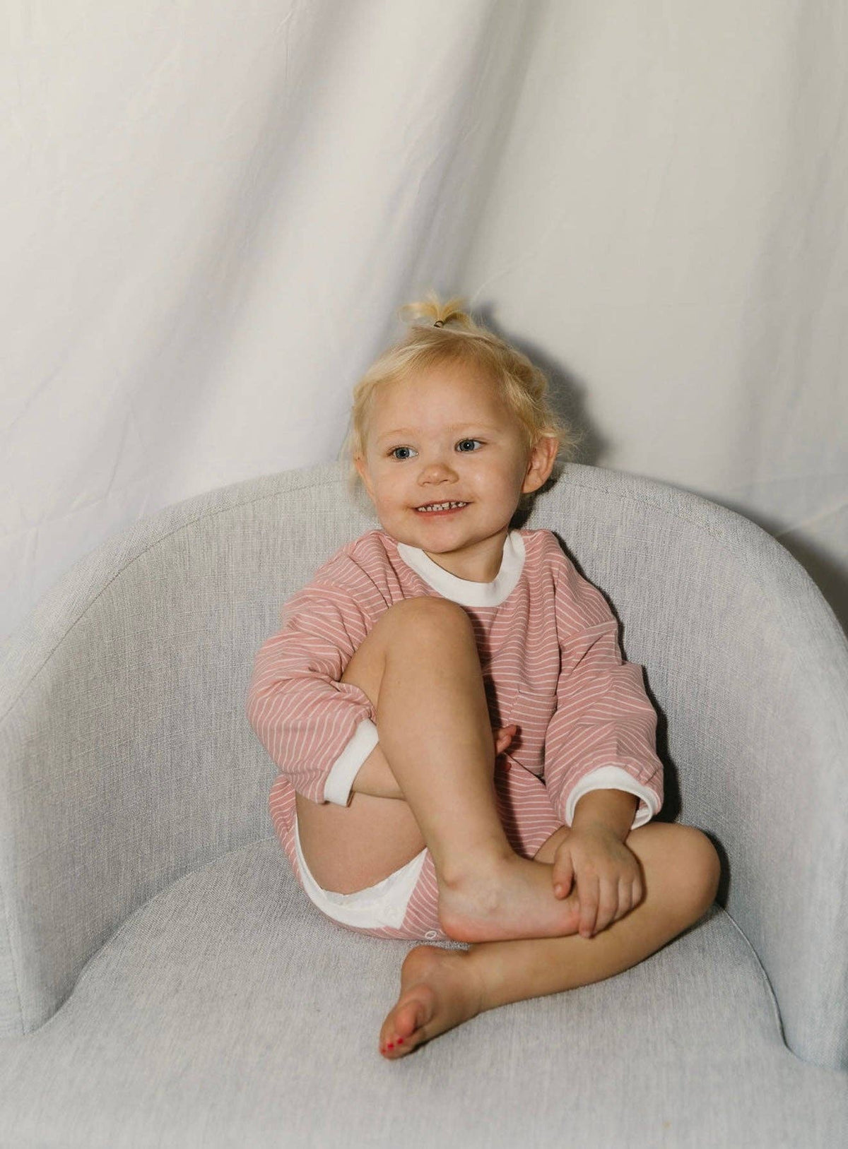 Pink Stripe Romper