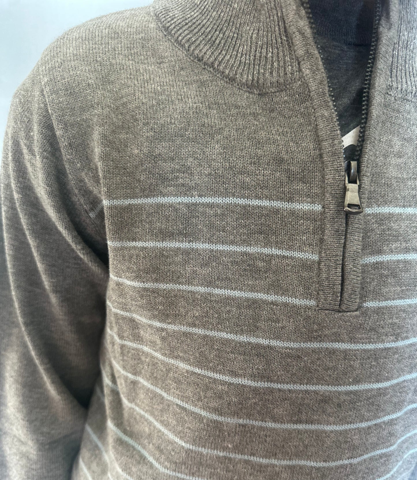 Gray Quarter-zip Sweater