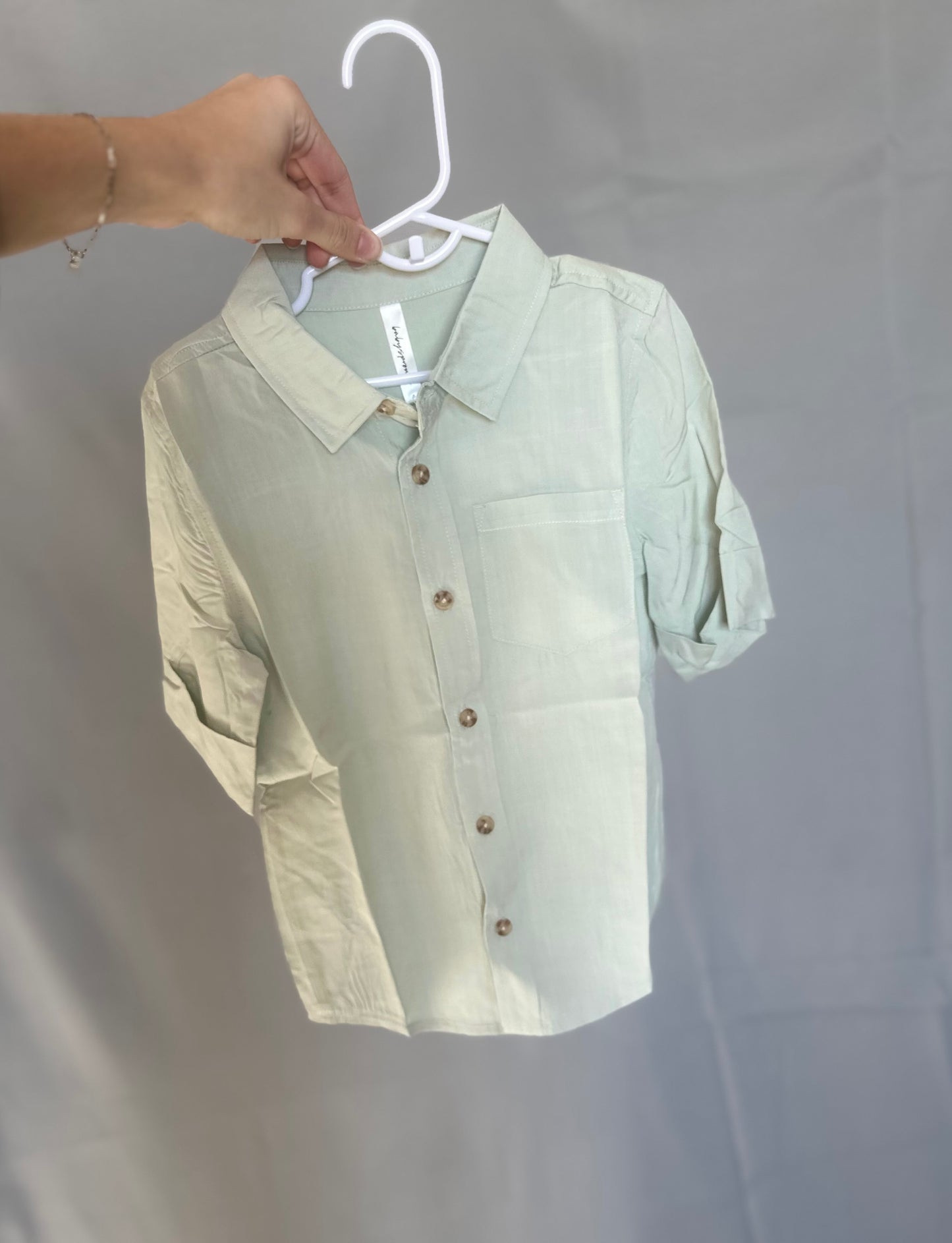 Sage Button Up