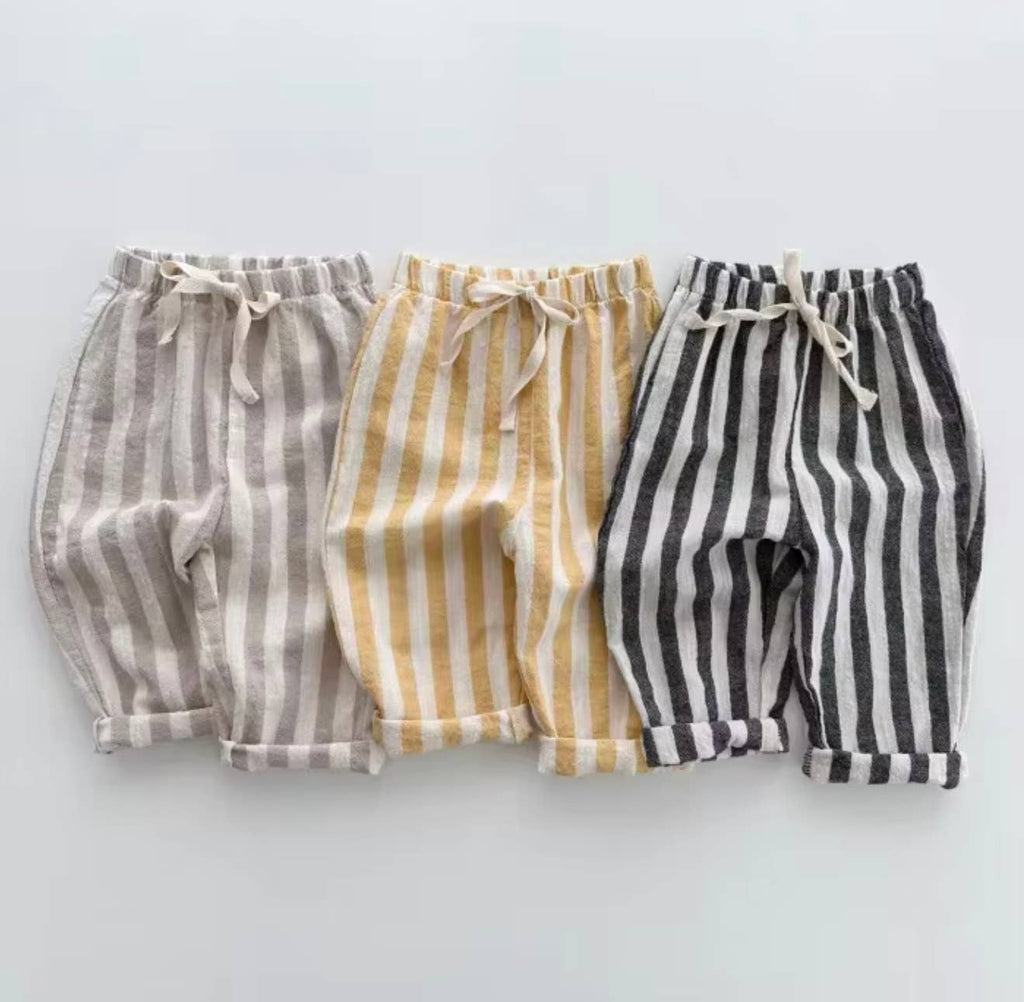 Brown Striped Pants