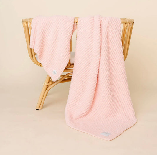 CHENILLE BLANKET - BLUSH PINK