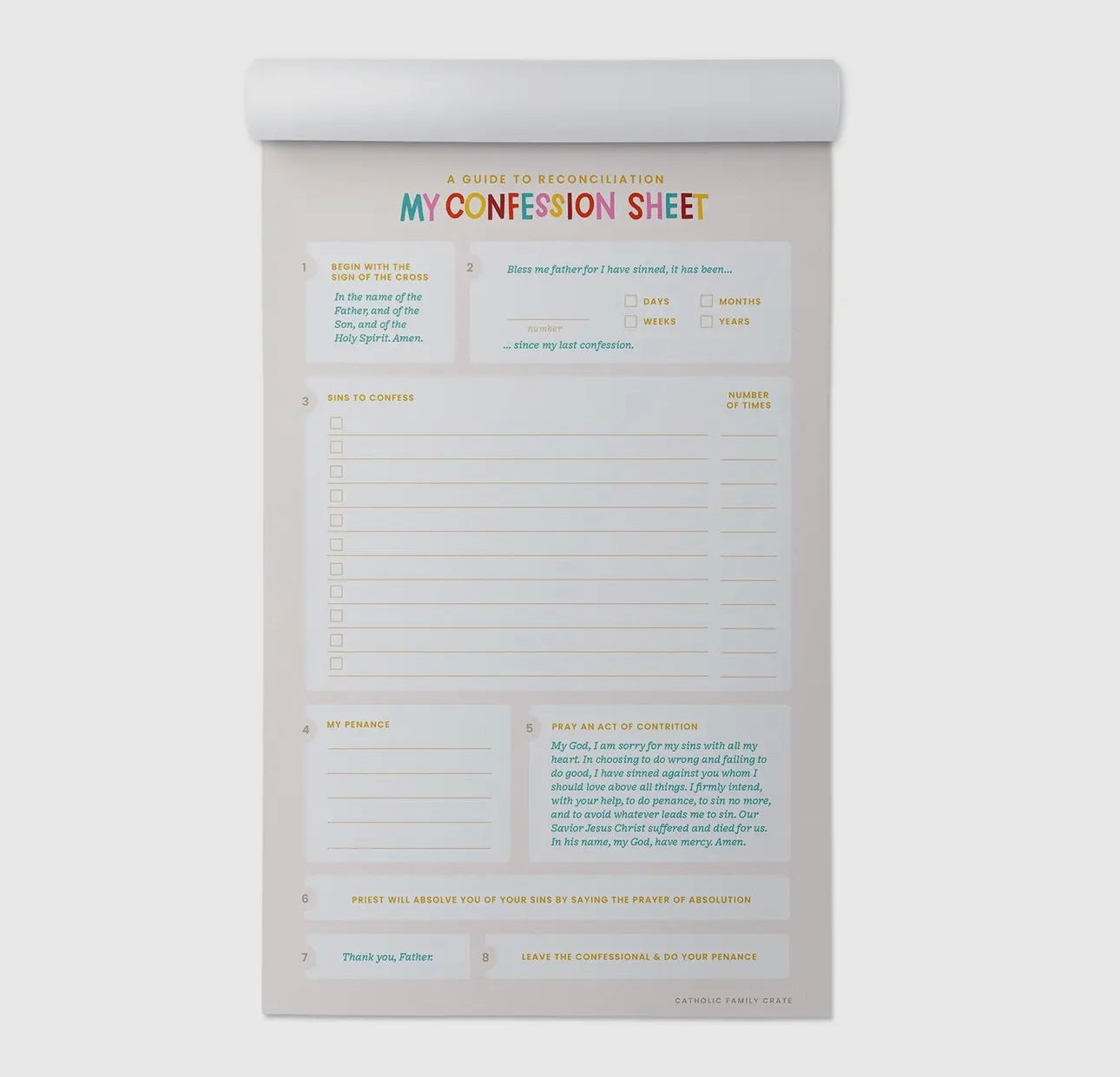 Confession Notepads